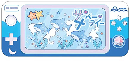 Tapis de souris GeekShare Cute Shark Party – Grand tapis de bureau en caoutchouc antidérapant pour clavier et souris, parfait pour les jeux, l'écriture ou le travail au bureau à domicile