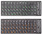 Sxhlseller 2 Packs Universal Russian Keyboard Stickers, Computer Unique Coating Waterproof Dustproof Russian Alphabet Keyboard Stickers for PC Desktop Laptop Notebook Keyboards(1 Green 1 Orange)