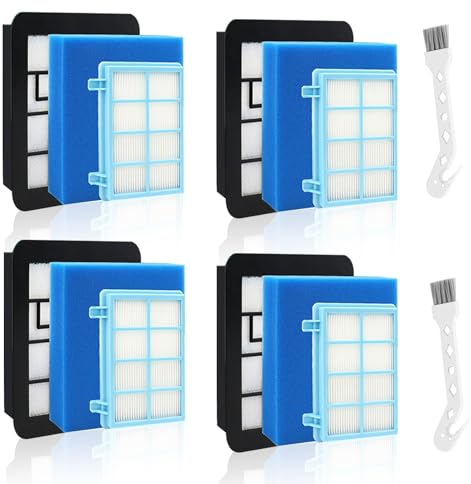 Galerie SV 4 Stück Filter für Philips Staubsauger Filter Philips FC9332 FC9555 Filter Ersatzfilter Kompatibel für Philips Power Pro Compact Cyclone 5 Filter FC8010/01,FC9331/09