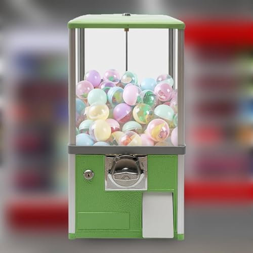 XCSCUK Süßigkeitenautomat, kommerzieller Kapselautomat, Verkaufskapselausrüstung, geeignet für Einkaufszentren, Vergnügungsparks (Green)
