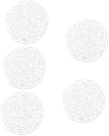 iplusmile 5pcs Caution Barrier Chain Safety Chain for Crowd Control Traffic Management and Parking Areas Includes Rings