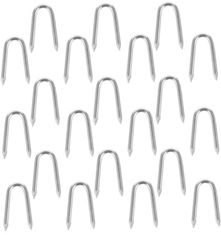 SOLUSTRE 200pièces u Shaped Fence Staples Pour Clôtures Agrafes Métalliques Résistantes Pour Fixer Grillage Et Fil Jardin Et Agriculture