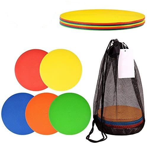 Cônes de marquage Plats, Ronds, en Silicone, Vitesse, mobilité, entraînement, Sport, Terrain, Football, Football, Basketball, entraînement