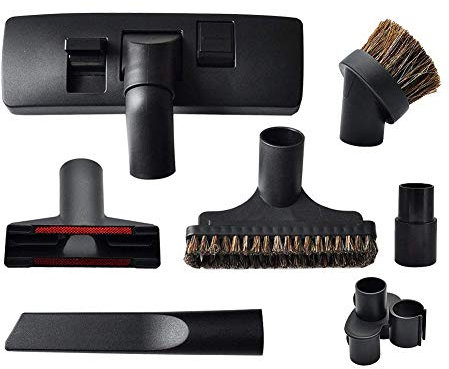 EZ SPARES 1 1/4 inch 32mm Universal Vacuum Cleaner Euro Floor Brush Head Brush Attachment for Floor and Carpet Combo Tool New Designed to Fit Hoover, Eureka, Rainbow,Shop VAC (Brush kit)