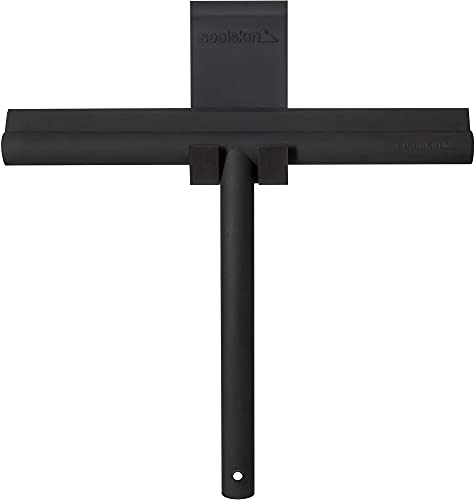 Sealskin Glaswischer Deluxe Duschabzieher, Silikon, schwarz, 24 cm