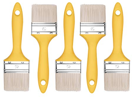 M7 brochas pintura set de 5 piezas, Ancho 70mm-5 piezas, Juego de pinceles con mango de plástico, Cepillo de pintura 5PCS, Serie *37*, A0200-370570