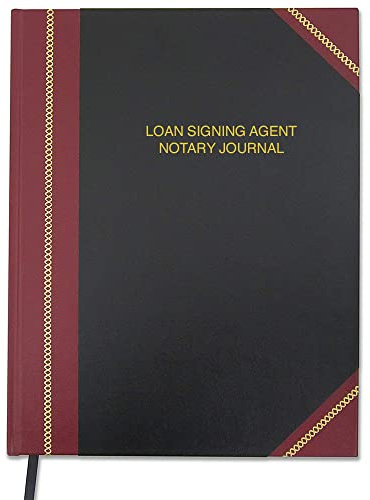 BookFactory Loan Signing Agent Notary Journal - Official Logbook, 100 Pages (8.5x11 inches) (Made in USA)