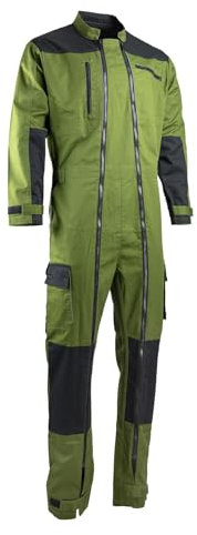 LMA WORKWEAR 1880 - Combinaison Double Zip Bicolore - 4136 TRIDENT - Double Fermeture, Multipoches, Haute Résistance - Idéal Agriculture