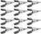 VILLCASE 20pcs Bird Cage Clips, Iron Pet Cage Door Lock Hook Clip, Pre-vent Bird Claw Trigger Open Cage, Anti-Escape Pet Bird Cage Door Clamp, Bird Cage Door Buckle Lock