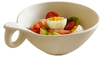 Ciotola for cereali, scodella for zuppa, scodella for il tè, grande tazza for zuppa di farina d'avena da colazione con manico, ciotola for zuppa in ceramica da 570 ml, zuppa di zucca e insalata. Lavas