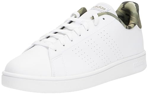adidas Herren Advantage Base Shoes Schuhe, Cloud White/Cloud White/Orbit Green, 45 1/3 EU - 10 1/2 DE