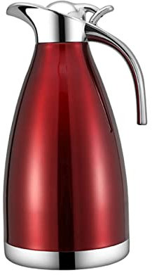 DOITOOL Pentola in Acciaio Inossidabile Bottiglia Termica Sottovuoto Contenitore Per Acqua Isolato Per Uso Domestico e Ristoranti Doppia Parete Colore Rosso Vino