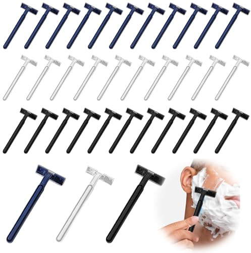 Disposable Razor, 120 Pcs Two Blade Shaving Razor for Men/Women, Black White, Body & Face Shaver