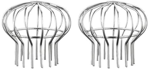 Coperture di scarico per grondaie, 2 filtri in acciaio inox, protezione per foglie, muschio, fango, detriti (adatti per fori di diametro 110 mm)