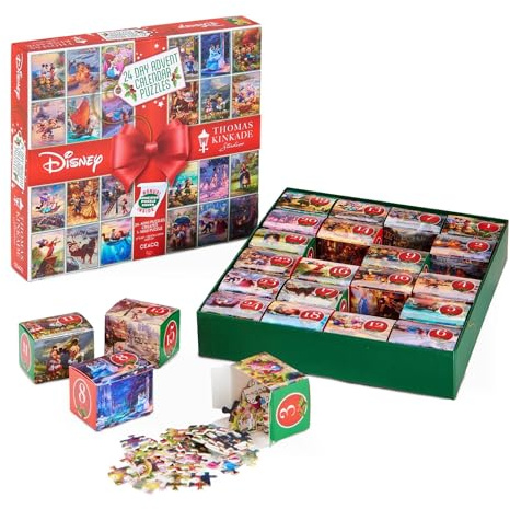 Ceaco Thomas Kinkade Disney 24 Day Advent Calendar Puzzles 100PC Puzzle