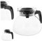 KADAX Glaskanne 1,7L, Kaffeekanne aus hitzebeständigem Glas für Tee, Kaffee und Saft, Teekanne mit ergonomischem Griff und abnehmbarem Deckel (Schwarz)