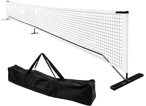 Rete da tennis per esterni, rete da tennis per, rete da tennis portatile, rete da tennis rimovibile, 9,5 kg, rete da tennis con borsa per il trasporto, 22 piedi, tennis/badminton