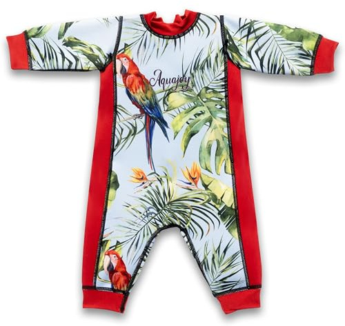 Aquajoy Warmsy - Traje de baño de Neopreno Warmsy | para bebés y niños pequeños | Diseño 2 en 1 con Estampados Reversibles