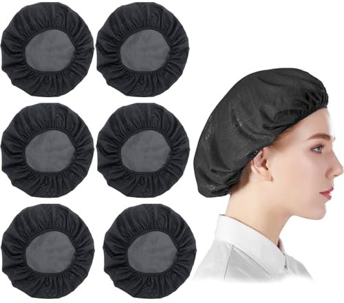 6 Stück Haarnetz,Haarnetz Küche,Kopfhaube,Haarnetze,Unisex,Elastische Kochmütze Für Küche,Kochmütze,Waschbar Staubmütze,Lebensmittelservice,Haarnetze,Verstellbare Netzkappe,Anti-Frizz,Haarschutz