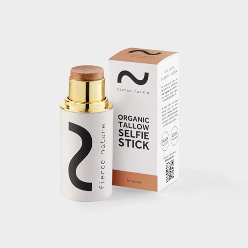 Fierce Nature Multi-Use Tallow Balm Selfie Stick for Contour, Blush, Lips & Face – Nourishing Natural Moisturizer - (Bronze, 7g)
