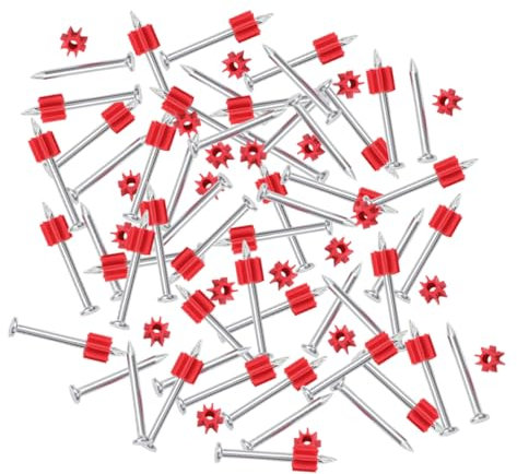 Ciieeo 100 Pièces Tirer sur les ongles pendaison murale Clous Cintres Clou droit en fer fixe ongles droits ongles longs Clou en ciment dur Clou droit fixe ongles matériels Plastique