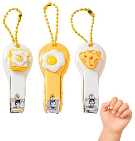 UIEXAY 3 Pezzi Tagliaunghie Neonato E Bambini In Acciaio Inossidabile Di Alta Qualità Design Della Lama Curva Sharp Non Danneggia L'Armatura Cura Delle Unghie E Manicure