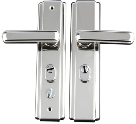 TUOKLNC Piastra di blocco antifurto in acciaio inox resistente, porta di sicurezza rinforzata per ingresso e porte anteriori, maniglia protettiva extra spessa e larga con design anti-leva (SS)