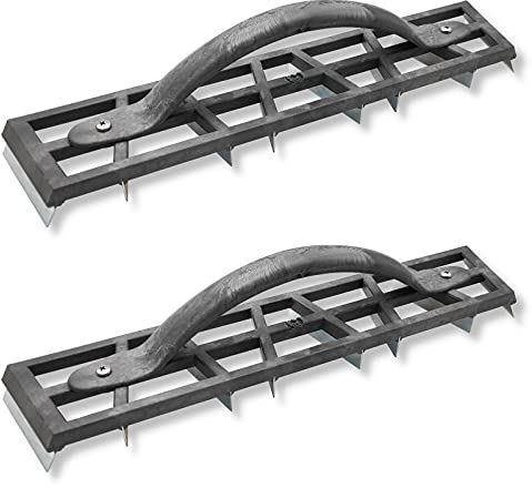 DEWEPRO® Lot de 2 rabot manuel – Rabot à plâtre – Rabot – Rabot – Rabot – Rabot – Ultra léger avec 8 lames en acier – Dimensions : 465 x 90 mm – Râpe abrasive