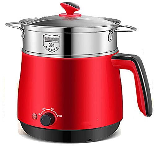 Xyanzi dianzhuguo Poêle Électrique Multi-Fonction De 1,5 L pour Maison 1-3 Personnes Pouvant Être Isolées 600W (Couleur : with Steamer)