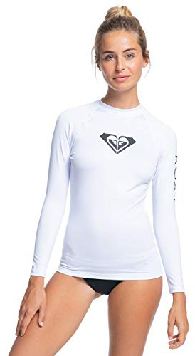 Roxy Whole Hearted - Licra De Manga Larga Con Protección Solar Upf 50 Para Mujer Licra De Manga Larga Con Protección Solar Upf 50, Mujer, white, M