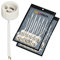 ISOLATECH 20pcs GU10 zócalo de cerámica de con casquillos LED de ahorro de energía lámparas (max.250V/2A) bombillas en el techo cocina baño zócalo resistente al calor