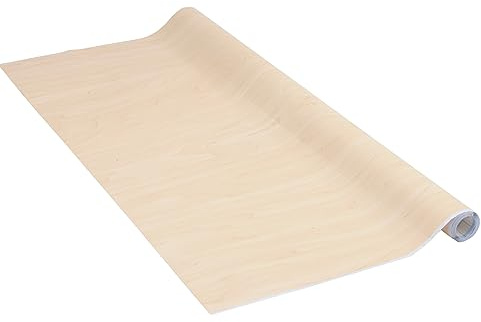 Venilia Självhäftande film | lönn träutseende brun | 90 cm x 2,1 m, tjocklek 95 μ | självhäftande möbelfolie, dekorativ film, tapet, köksfolie | utan ftalater | Tillverkad i EU