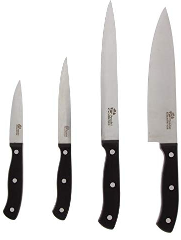 Pradel Excellence - SET4URBAN - Set de 4 couteaux cuisine lames en acier inoxydable avec petit aiguiseur integré