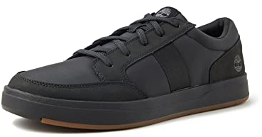 Timberland Herren Davis Square Fabric and Leather Oxford Basic Sneaker, Black Nubuck, 42 EU
