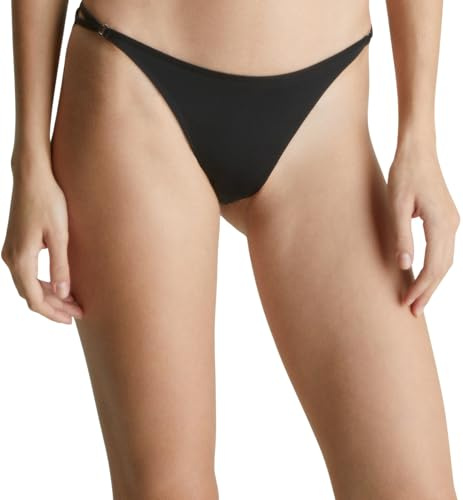 Calvin Klein Slip Forme Bikini Femme Anneaux Griffés, Noir (Black), S
