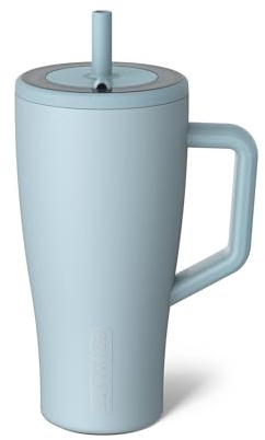 BrüMate Era 30 oz Tumbler with Handle and Straw | 100% Leakproof Insulated Water Bottle Tumbler with Lid and Flexible SoftSip Straw | Made of Stainless Steel | Cup Holder Friendly | 30oz (Mist)