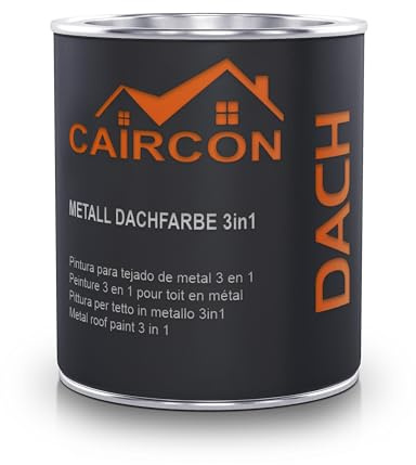 Dachbeschichtung 3in1 Dachfarbe für Metalldach Blechdach Grün - 750ml
