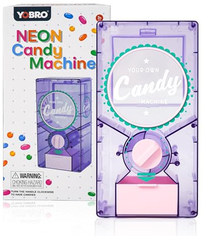 YOBRO Retro-Süßigkeitenspender, Trockenfutterautomat - Kaugummi- & Nussspender, Snackspender für Kaffeebohnen-Nüsse, Spaß-Verkaufsautomat für Zuhause oder Büro, 3+JAHRE. (Violett‌)