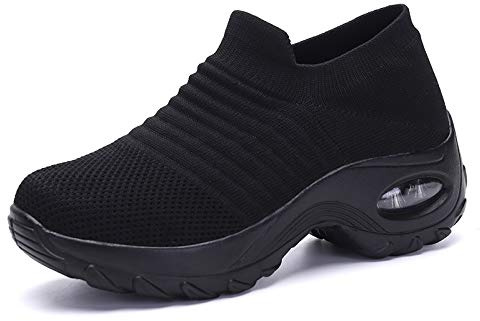 Confortal Chaussures de Marche Orthopédiques - Sport Travail Casual Sneakers (43,Noir)