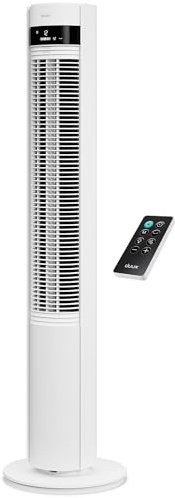 Duux Elevate Turmventilator – 12 Geschwindigkeiten, 80° Oszillation, Nur 25 dB, Ionisator, Timer (1–12h), Schlafmodus, Touch & Fernbedienung – Leiser & Smart Ventilator für Schlafzimmer/Büro - Weiß