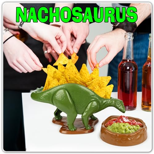 Funwares NACHOsaurus Schalen-Set für Dips und Snacks, aus Kunststoff, Grün