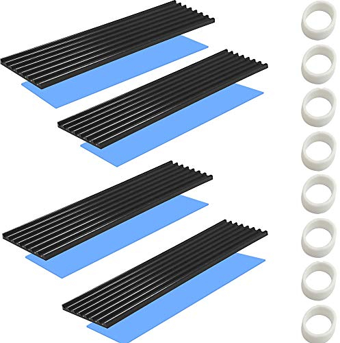 M.2 SSD-Kühlkörper mit wärmeleitender Klebefolie gegen thermisches Durchgehen Kühlkörper-Kühlkörper-CPU-IC-Chip-Leiterplatte für LED-Verstärker Aluminium 70 mm × 22 mm × 3 mm