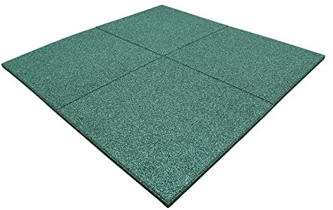 1m² Grün 50x50x4cm Fallschutzmatten Garten Gummiplatten Pool Spielplatz Spielturm Fitness