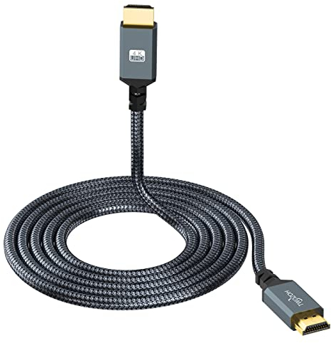 Twozoh 4K HDMI Kabel 15M, High Speed 60HZ 18Gbps geflochtenes HDMI auf HDMI 2.0 Kabel kompatibel mit PS5, PS3, PS4, PC, Projektor, 4K UHD TV/HDTV, Xbox