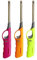 3 x Candle Lighter Refillable Gas Adjustable Flame Windproof Long Reach BBQ Lighter for Kitchen Cooking Camping Wood Burner & Fireworks (Assorted Colors)