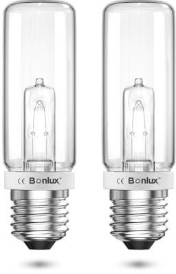 Bonlux 200W E27 Lampadine Tubolare Dimmerabili E27 JDD Lampadina Modellazione per Flash da Studio Lampadina E27 Vite Edison, Bianco Caldo 2800K, 2820lm, AC220-240V, 2 Pack