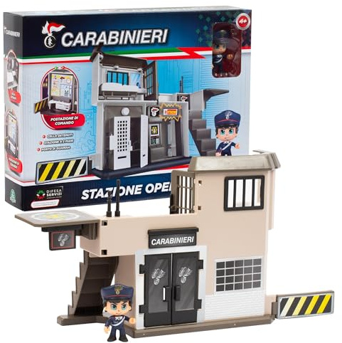 Giochi Preziosi - Carabinieri Set Della Stazione Operativa Dei Carabinieri su 2 Livelli E Tante Aree Gioco, Include Action Hero Da 7 Cm, Per Bambini A Partire Dai 4 Anni