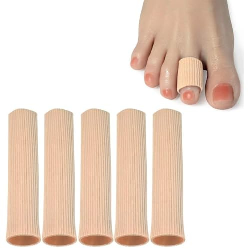5 Pezzi Manicotti per Dita Dei Piedi,Copri Dita in Gel Tagliabile,Protezione Dita Piedi in Silicone Tagliabile,Salva Punte e Proteggi Dita, Protezione Dita Piedi per Prevenire Vesciche(15 cm)