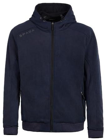 Spada Blade Motorcycle CE Level AA Level 2 Armour Zip Up Hoodie (UK, Alpha, 4XL, 4XL, Regular, Regular, Turbulence Grey)