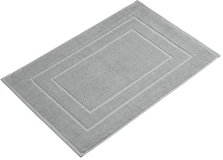 Homewell Badvorleger | 60 x 90 cm extra groß | 100% Baumwolle | Duschvorleger Duschmatte Badematte | Farbe: Grau